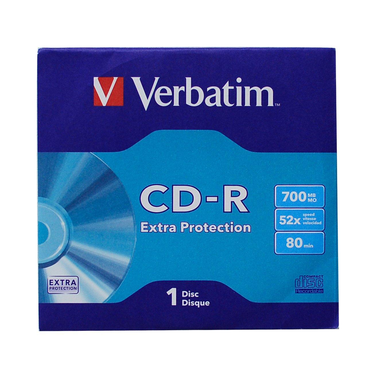 CD-R Verbatim, 700 MB, 52x, със защитно покритие, в картонена кутия | JAR Computers CD-R Verbatim, 700 MB, 52x, със защитно покритие, в картонена кутия