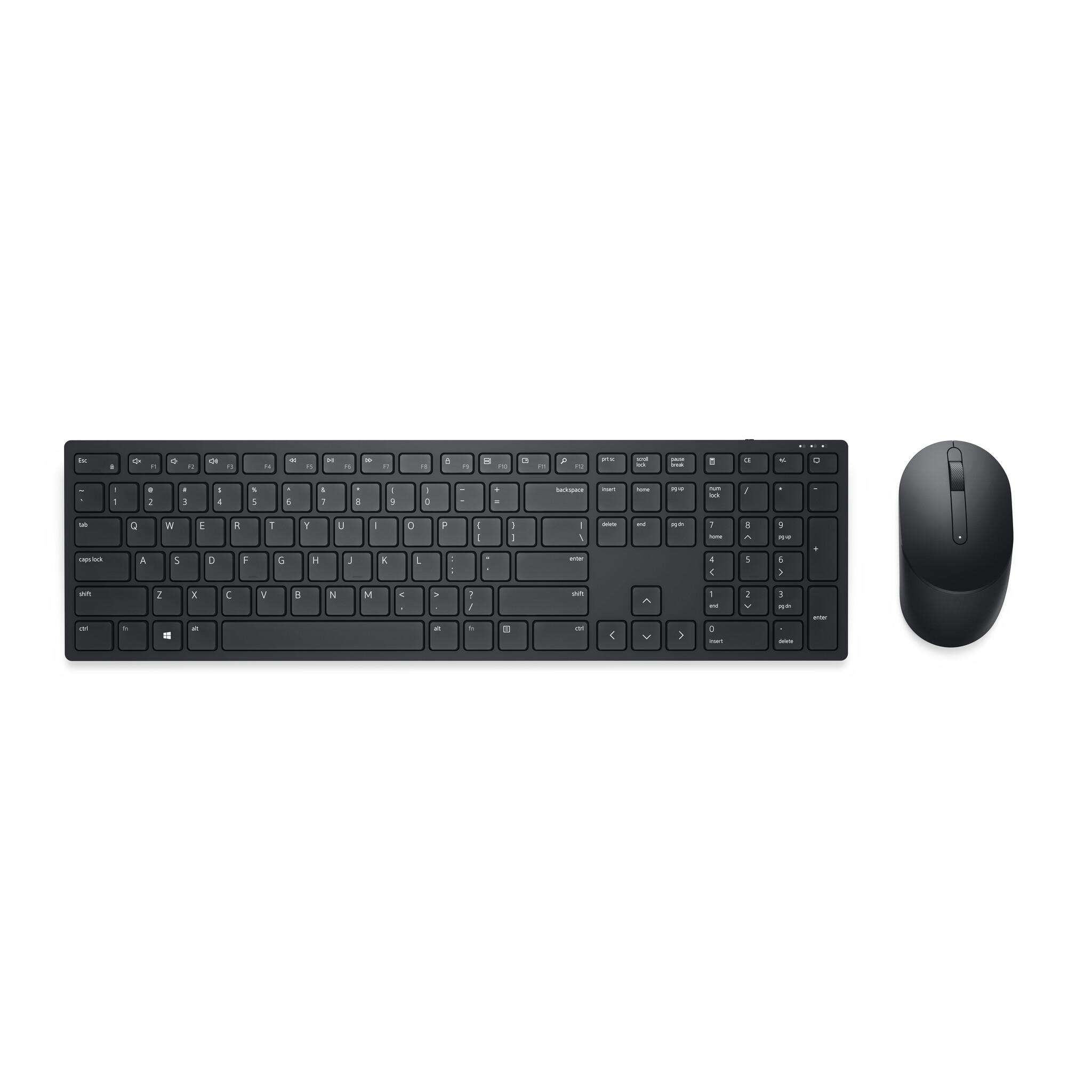 DELL KM5221W клавиатура Включена мишка Офис РЧ безжичен QWERTZ Немски Черен
