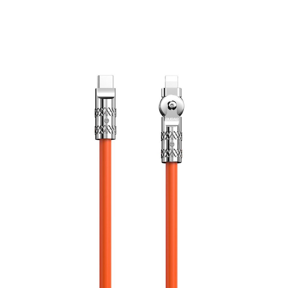 Dudao Angled Fast Charging USB-C to Lightning Cable PD 30W - USB-C към Lightning кабел за Apple устройства с Lightning порт (100 см) (оранжев) 