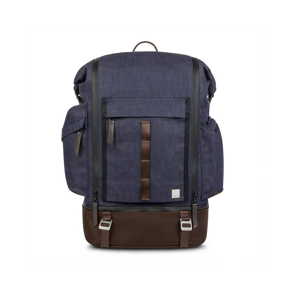 Елегантна и качествена раница за MacBook Pro 15 и лаптопи до 15 инча - Moshi Captus Rolltop Backpack 45L (син) | JAR Computers Елегантна и качествена раница за MacBook Pro 15 и лаптопи до 15 инча - Moshi Captus Rolltop Backpack 45L (син)
