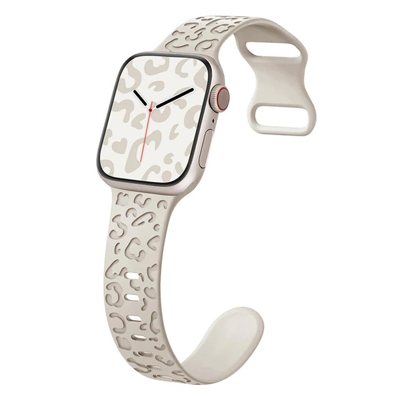 Каишка за Apple Watch 42/44/45/49мм, Leopard Pattern Strap /крем/ | JAR Computers Каишка за Apple Watch 42/44/45/49мм, Leopard Pattern Strap /крем/