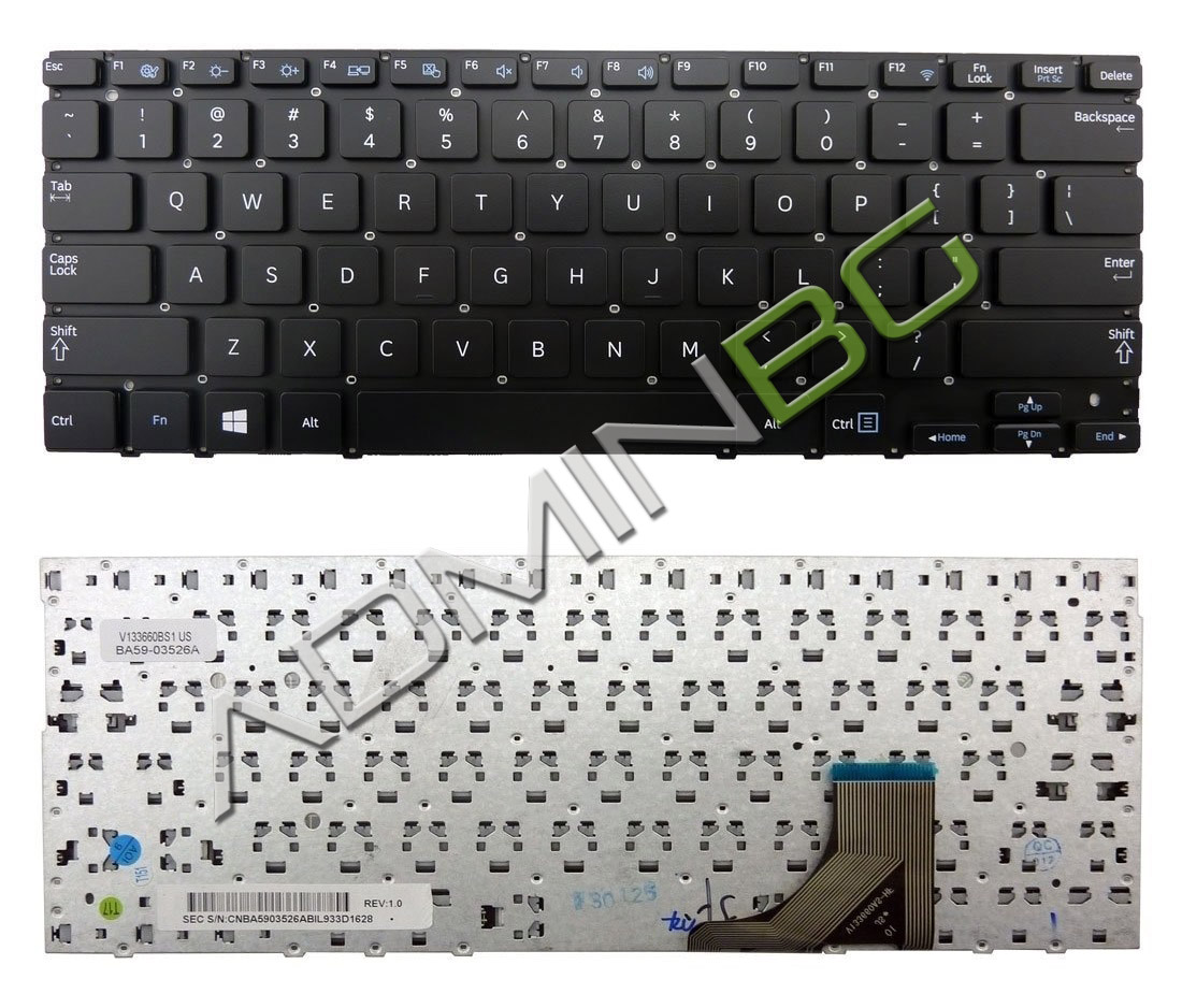 Клавиатура за лаптоп Samsung NP530U3B NP530U3C NP535U3C Black Without Frame UK | JAR Computers Клавиатура за лаптоп Samsung NP530U3B NP530U3C NP535U3C Black Without Frame UK