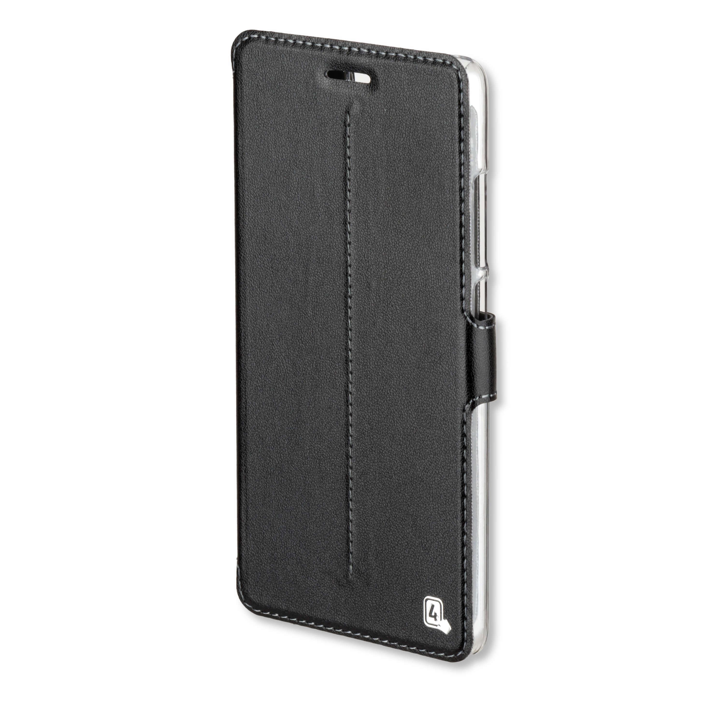 Кожен калъф с поставка и отделение за кр. карта за Sony Xperia X Compact - 4smarts Supremo Book Flip Case (черен) | JAR Computers Кожен калъф с поставка и отделение за кр. карта за Sony Xperia X Compact - 4smarts Supremo Book Flip Case (черен)