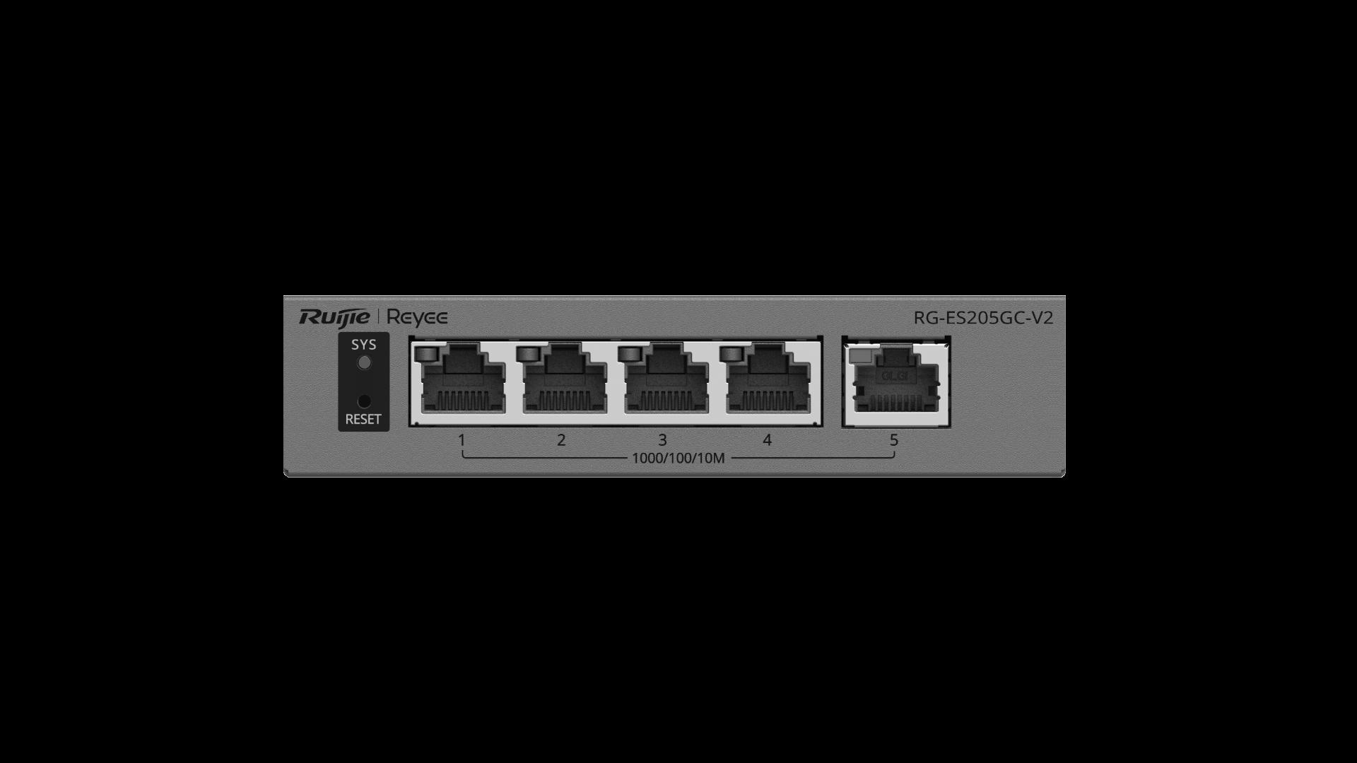 Комутатор Ruijie RG-ES205GC-V2, 5xGbE порта,управляем,настолен,метал, до 16 VLAN | JAR Computers Комутатор Ruijie RG-ES205GC-V2, 5xGbE порта,управляем,настолен,метал, до 16 VLAN