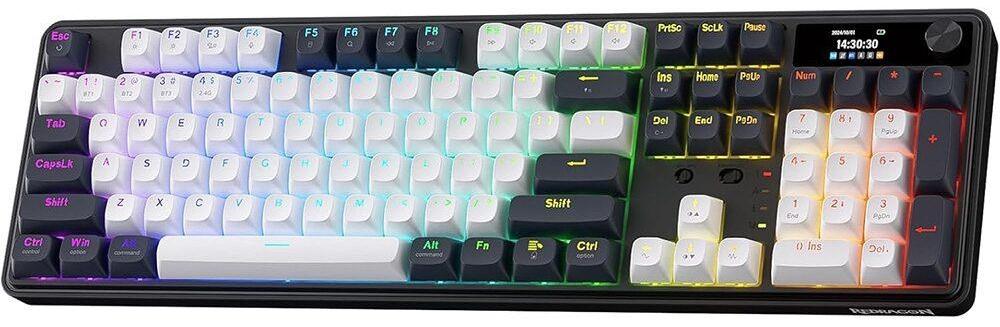 Механична клавиатура Redragon - Wyvern K761WB-RGB-PRO, безжична, Manbo Linear Switch, RGB, черна | JAR Computers Механична клавиатура Redragon - Wyvern K761WB-RGB-PRO, безжична, Manbo Linear Switch, RGB, черна