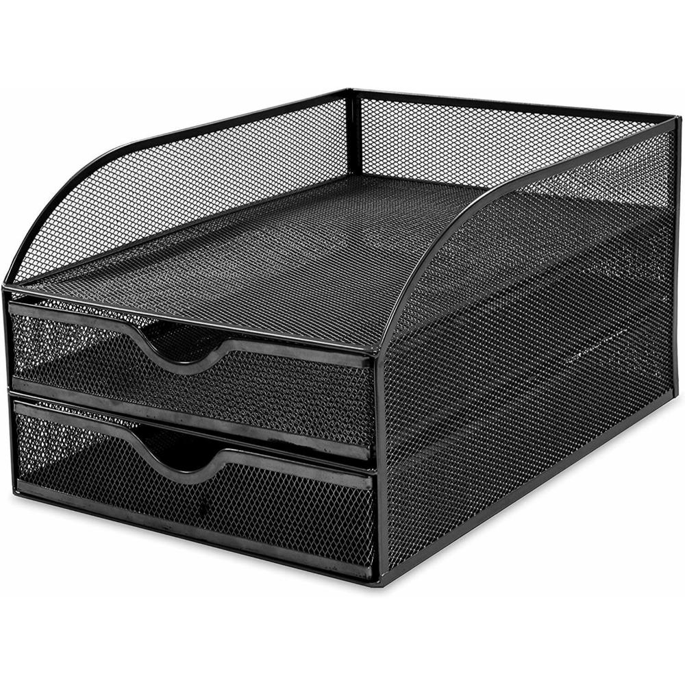 Osco 2-Tier Metallic Mesh Desk Drawer Black (103028600) (OSCO103028600) | JAR Computers Osco 2-Tier Metallic Mesh Desk Drawer Black (103028600) (OSCO103028600)
