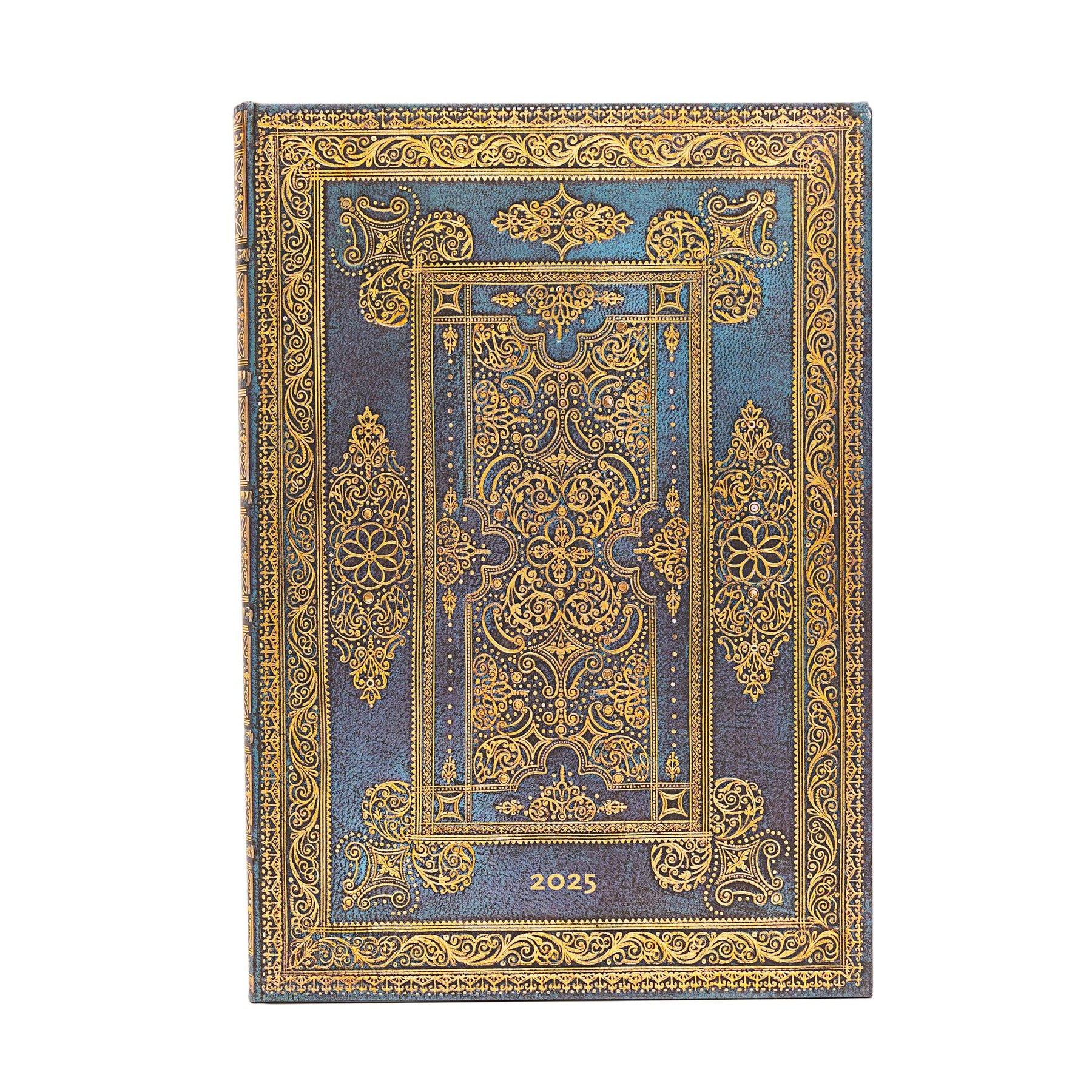 Paperblanks Планер Blue Luxe, Grande, вертикален, твърда корица, 80 листа, за 2025 година | JAR Computers Paperblanks Планер Blue Luxe, Grande, вертикален, твърда корица, 80 листа, за 2025 година