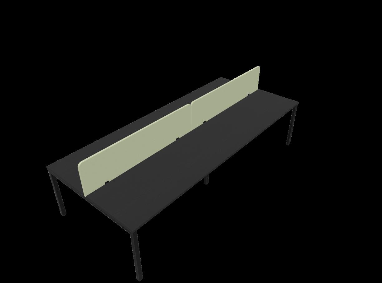 Работна станция с четири места CS5040 Workbench,зелен панел,черна рамка,3200x1400x740 мм,25мм,графит | JAR Computers Работна станция с четири места CS5040 Workbench,зелен панел,черна рамка,3200x1400x740 мм,25мм,графит