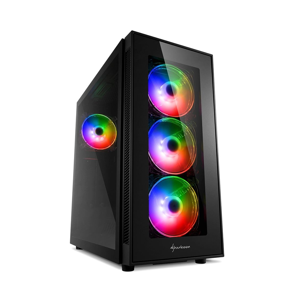 Sharkoon TG5 Pro RGB Gaming Midi Tower Computer Case Black (23356973) (SHR23356973)