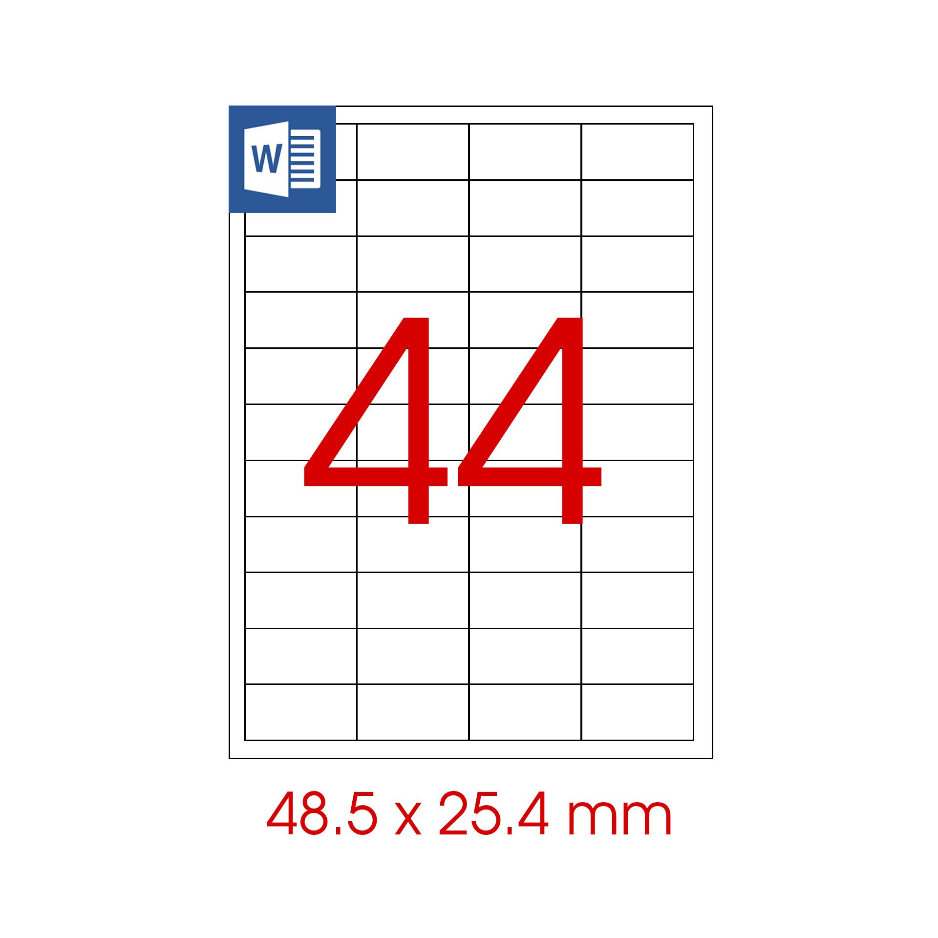 Tanex Самозалепващи се етикети, A4, 48.5 x 25.4 mm, прозрачни, 25 листа