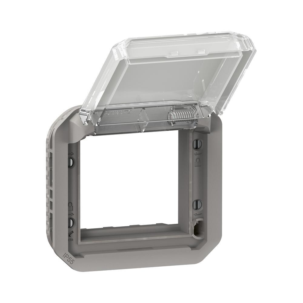 Адаптор прозрачен капак за Mosaic механизъм IP55 Сив - Legrand Plexo New 069580L | JAR Computers Адаптор прозрачен капак за Mosaic механизъм IP55 Сив - Legrand Plexo New 069580L