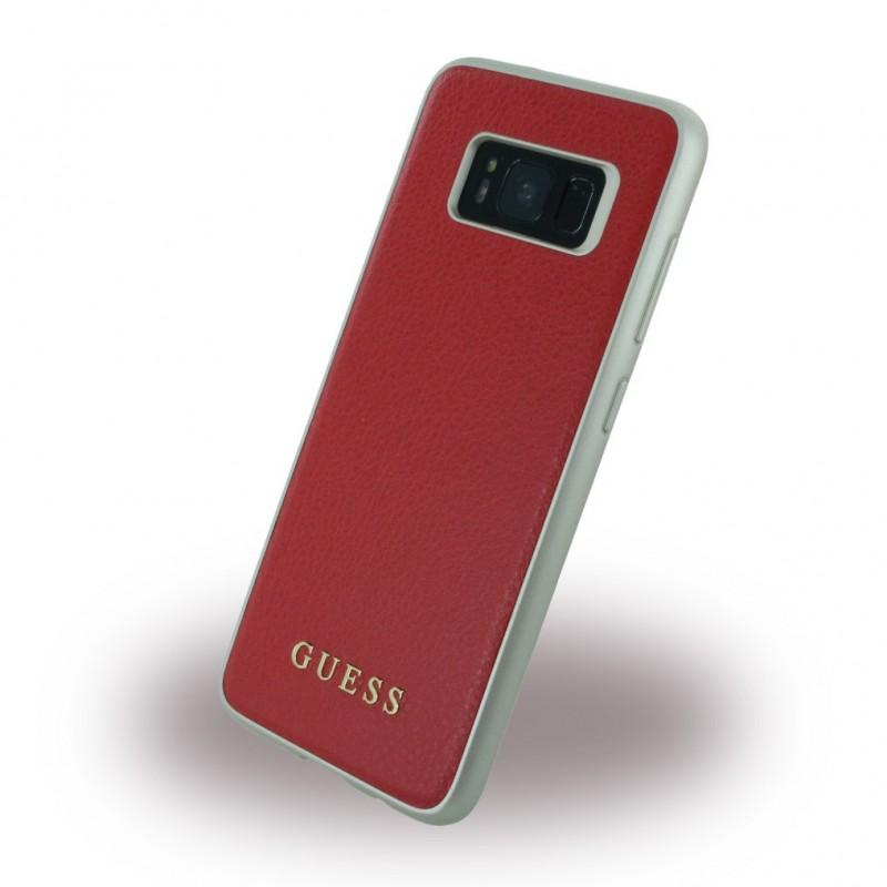 Дизайнерски кожен кейс за Samsung Galaxy S8 - Guess Iridescent Leather Hard Case (червен) | JAR Computers Дизайнерски кожен кейс за Samsung Galaxy S8 - Guess Iridescent Leather Hard Case (червен)