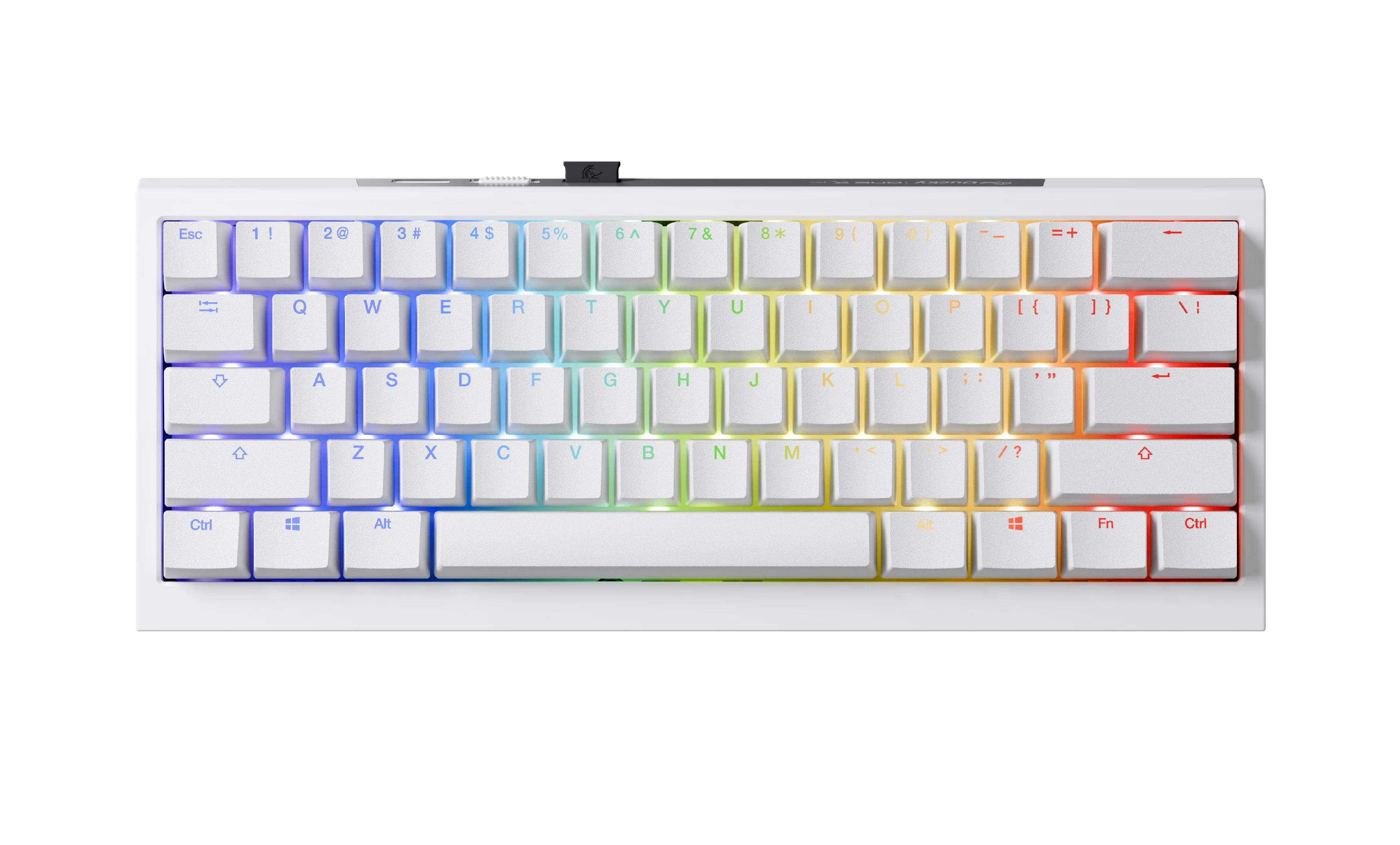 Ducky професионална геймърска механична клавиатура Professional Gaming Mechanical Keyboard One X Mini Wireless White - Ducky AI Switches [Linear]
