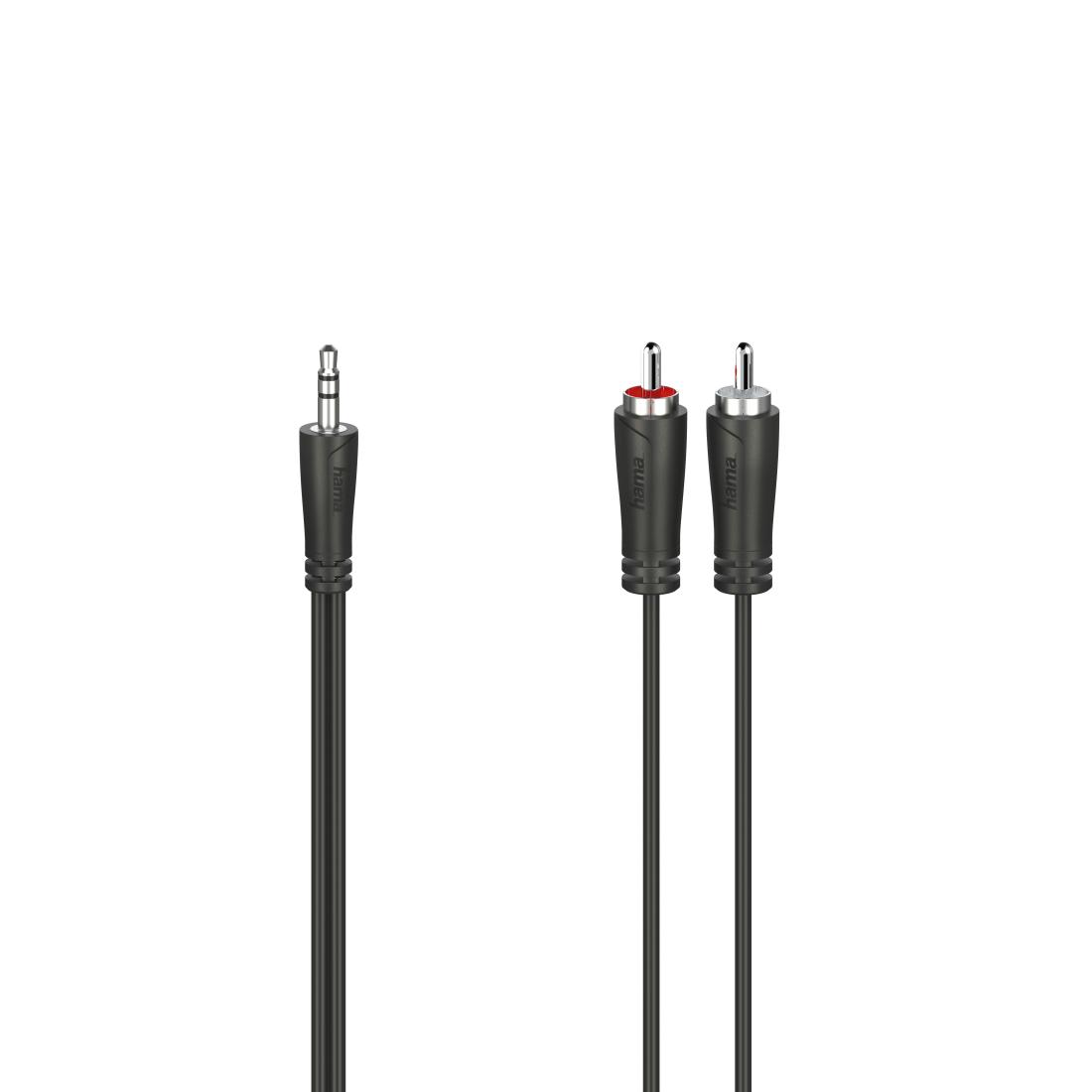 Hama 00200720 аудио кабел 1,5 м 3.5mm 2 x RCA Черен | JAR Computers Hama 00200720 аудио кабел 1,5 м 3.5mm 2 x RCA Черен