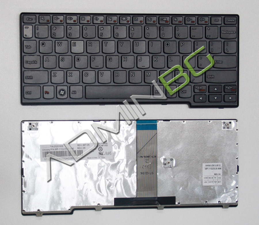 Клавиатура за лаптоп Lenovo S206 S110 Black Frame Black | JAR Computers Клавиатура за лаптоп Lenovo S206 S110 Black Frame Black