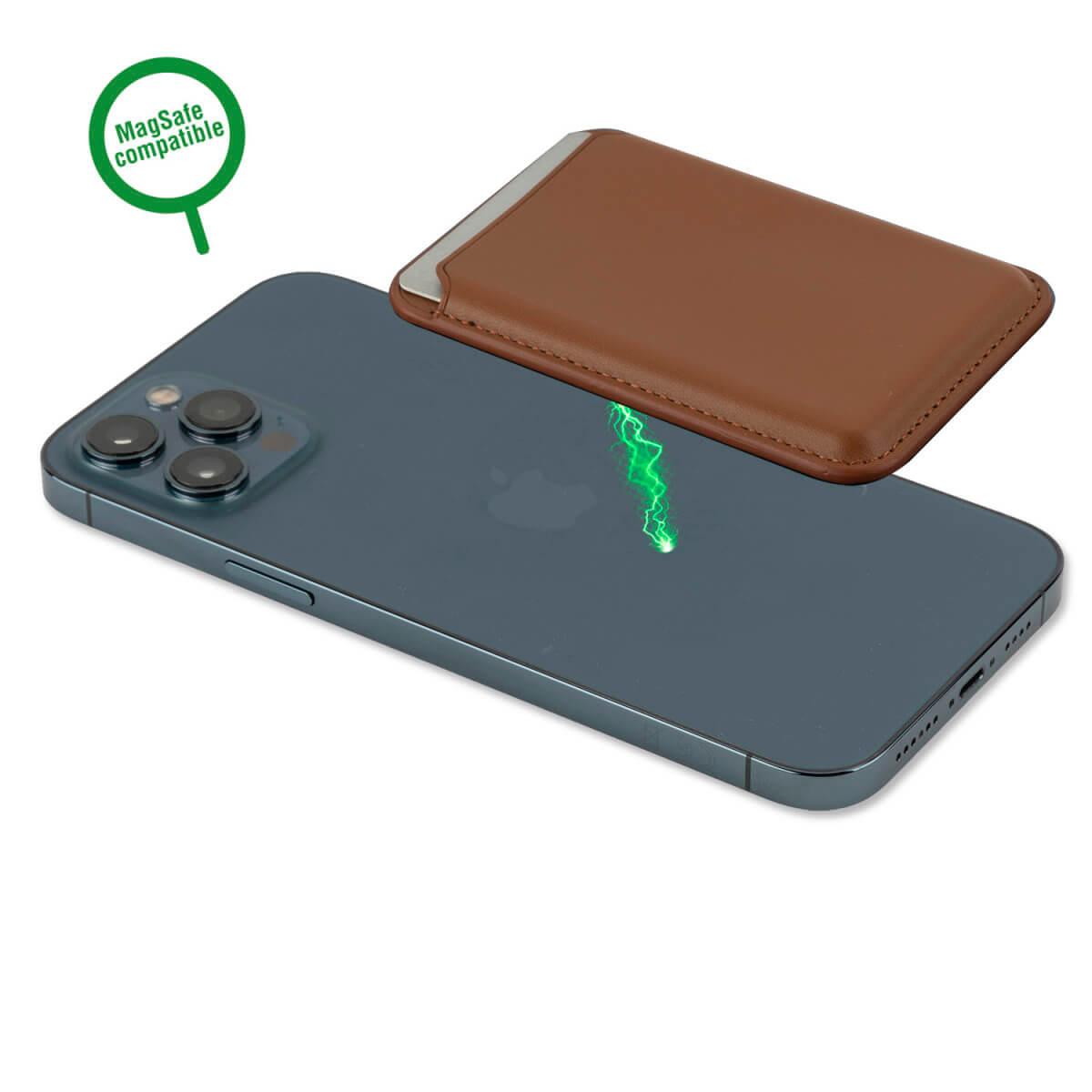 Кожен портфейл (джоб) за прикрепяне към iPhone с MagSafe - 4Smarts Magnetic UltiMag Case for Credit Cards with RFID Blocker (кафяв) | JAR Computers Кожен портфейл (джоб) за прикрепяне към iPhone с MagSafe - 4Smarts Magnetic UltiMag Case for Credit Cards with RFID Blocker (кафяв)