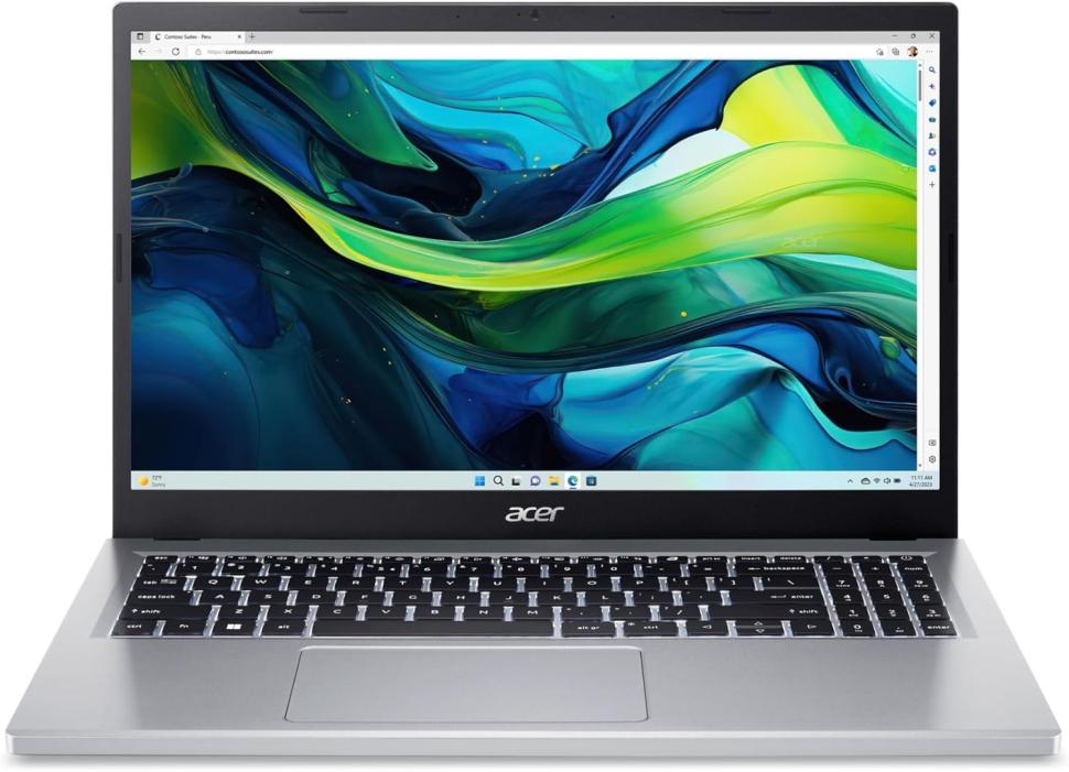 Лаптоп Acer Aspire Go 15 AG15-32P-362S - 15.6&quot; FHD IPS, Intel Core 3 N355, 2x8GB DDR5, 512GB SSD, Free DOS