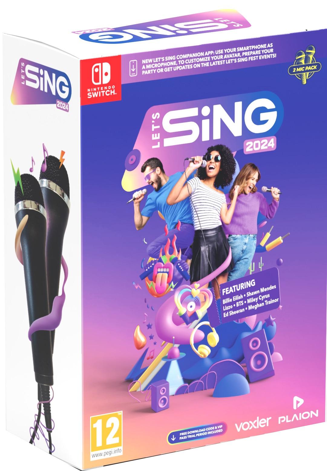 Let's Sing 2024 + 2 Microphones Bundle (Nintendo Switch)