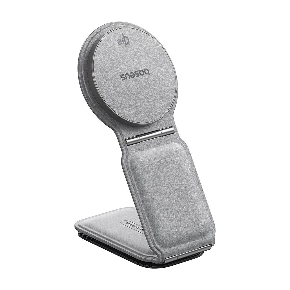 Магнитна поставка за таблото на кола - Baseus Qi2 Magnetic 15W Car Holder with Wireless Charging PrimeTrip C02 (тъмносив) | JAR Computers Магнитна поставка за таблото на кола - Baseus Qi2 Magnetic 15W Car Holder with Wireless Charging PrimeTrip C02 (тъмносив)