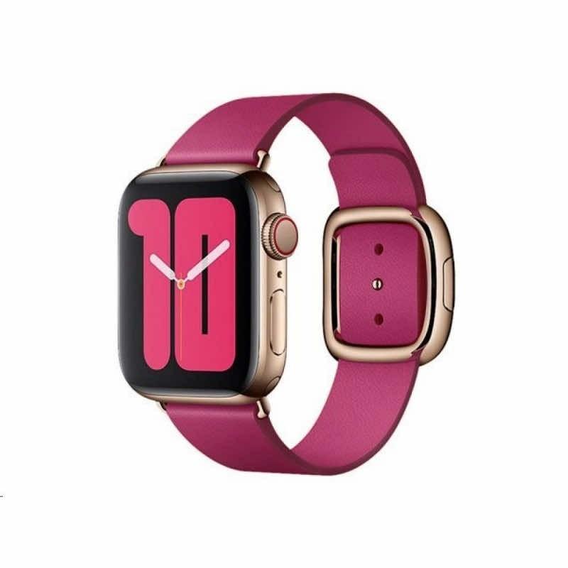 Оригинална кожена каишка за Apple Watch 38мм, 40мм, 41мм, 42мм (2024) - Apple Modern Buckle Band Small (тъмнорозов) | JAR Computers Оригинална кожена каишка за Apple Watch 38мм, 40мм, 41мм, 42мм (2024) - Apple Modern Buckle Band Small (тъмнорозов)