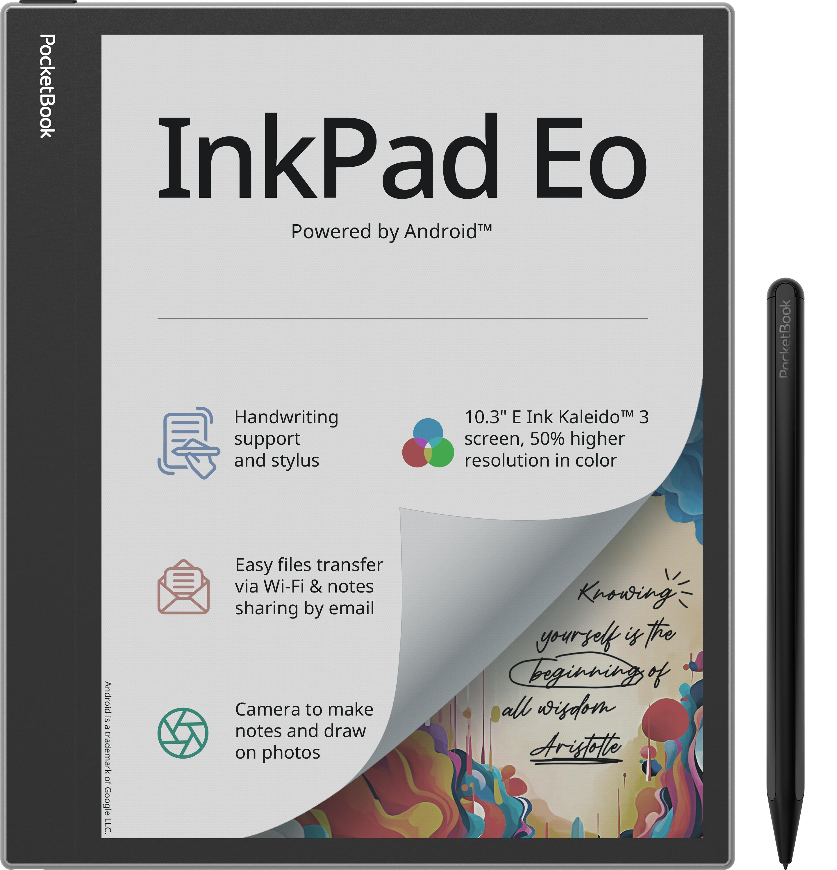 PocketBook InkPad Eo - Mist Grey четец за електронна книга Тъчскрийн 64 GB Wi-Fi Черен, Сив | JAR Computers PocketBook InkPad Eo - Mist Grey четец за електронна книга Тъчскрийн 64 GB Wi-Fi Черен, Сив