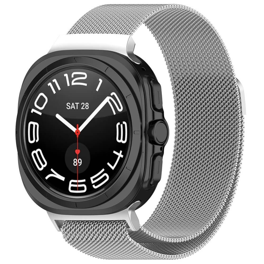 Стоманена, неръждаема каишка за Samsung Galaxy Watch Ultra 47мм - Techsuit Milanese Magnetic Stainless Steel Band W009 (сребрист) | JAR Computers Стоманена, неръждаема каишка за Samsung Galaxy Watch Ultra 47мм - Techsuit Milanese Magnetic Stainless Steel Band W009 (сребрист)