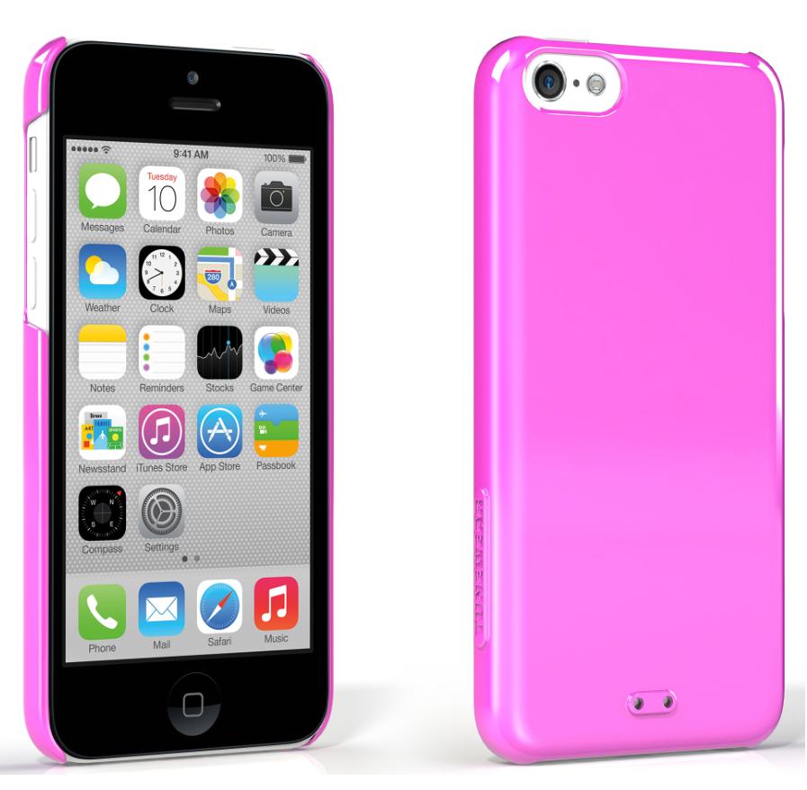 Тънък поликарбонатов кейс с фолио и аксесоари за iPhone 5C - Tunewear Eggshell (розов) | JAR Computers Тънък поликарбонатов кейс с фолио и аксесоари за iPhone 5C - Tunewear Eggshell (розов)