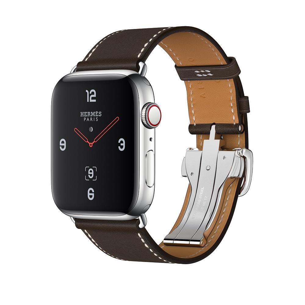 Умен часовник от Apple - Apple Watch Hermès Series 4, 44mm Stainless Steel Case with Ébène Barenia Leather Single Tour Deployment Buckle, GPS + Cellular | JAR Computers Умен часовник от Apple - Apple Watch Hermès Series 4, 44mm Stainless Steel Case with Ébène Barenia Leather Single Tour Deployment Buckle, GPS + Cellular
