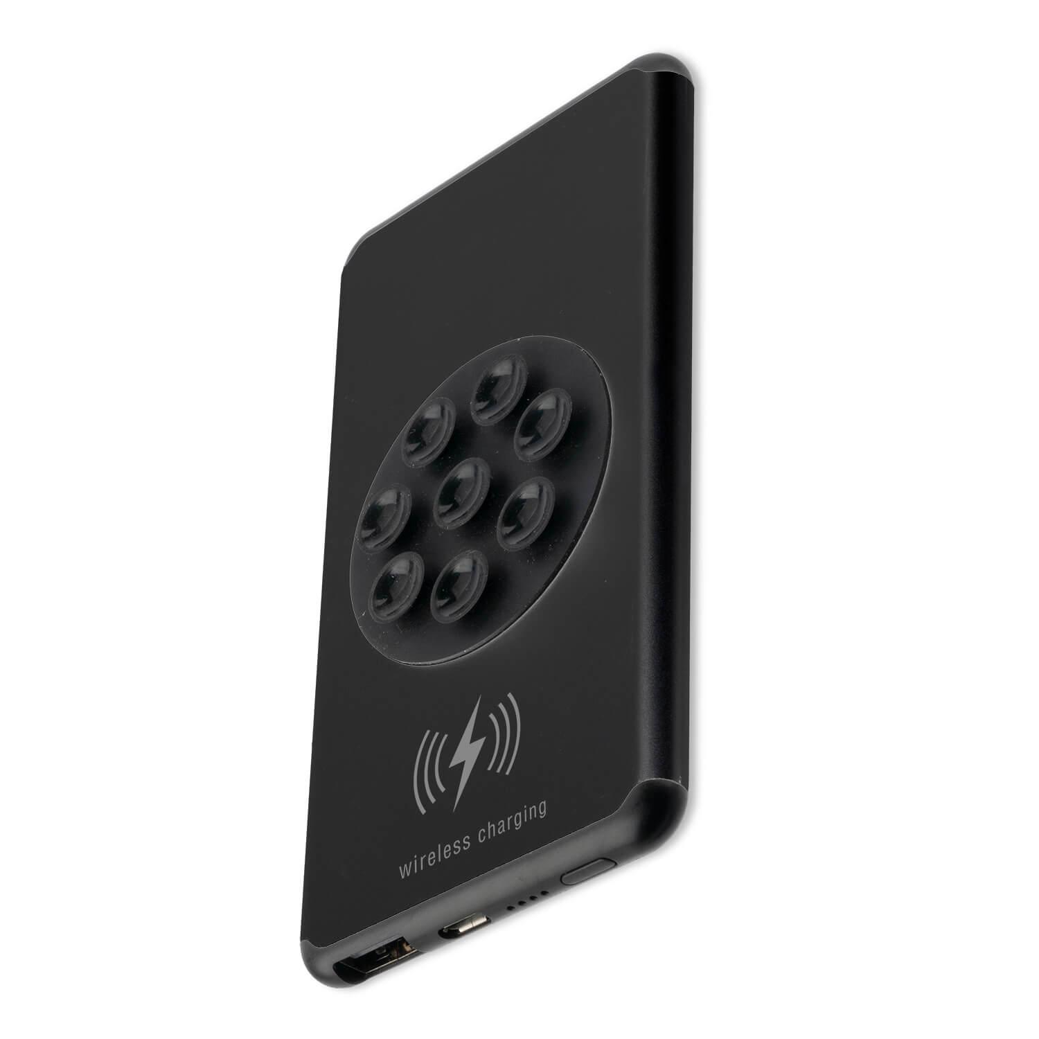 Външна батерия с технология за безжично зареждане - 4smarts Wireless Power Bank StickyVolt 5000 mAh with Qi (черен) | JAR Computers Външна батерия с технология за безжично зареждане - 4smarts Wireless Power Bank StickyVolt 5000 mAh with Qi (черен)