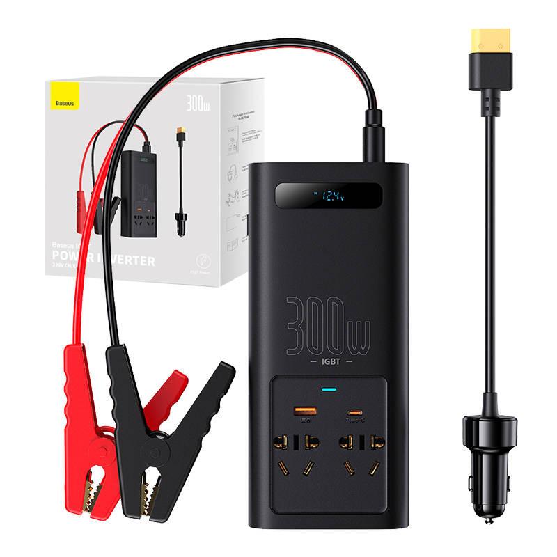 Baseus захранващ инвертор 300W 220V (CN / EU Plug) CGNB010101 - черен (v) | JAR Computers Baseus захранващ инвертор 300W 220V (CN / EU Plug) CGNB010101 - черен (v)