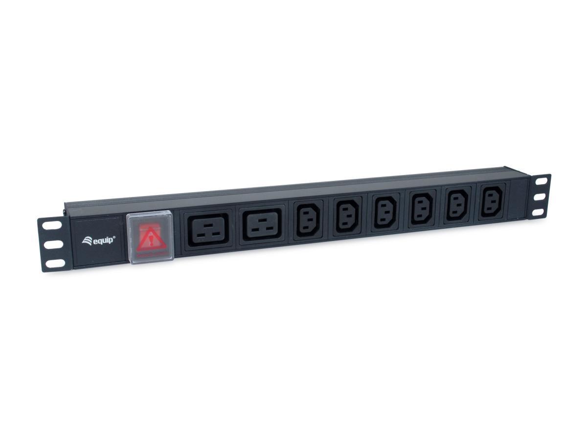 Equip 8-Outlet, 6 x IEC-C13+ 2X IEC-C19 Power Distribution Unit, on/off switch, Aluminum Shell | JAR Computers Equip 8-Outlet, 6 x IEC-C13+ 2X IEC-C19 Power Distribution Unit, on/off switch, Aluminum Shell