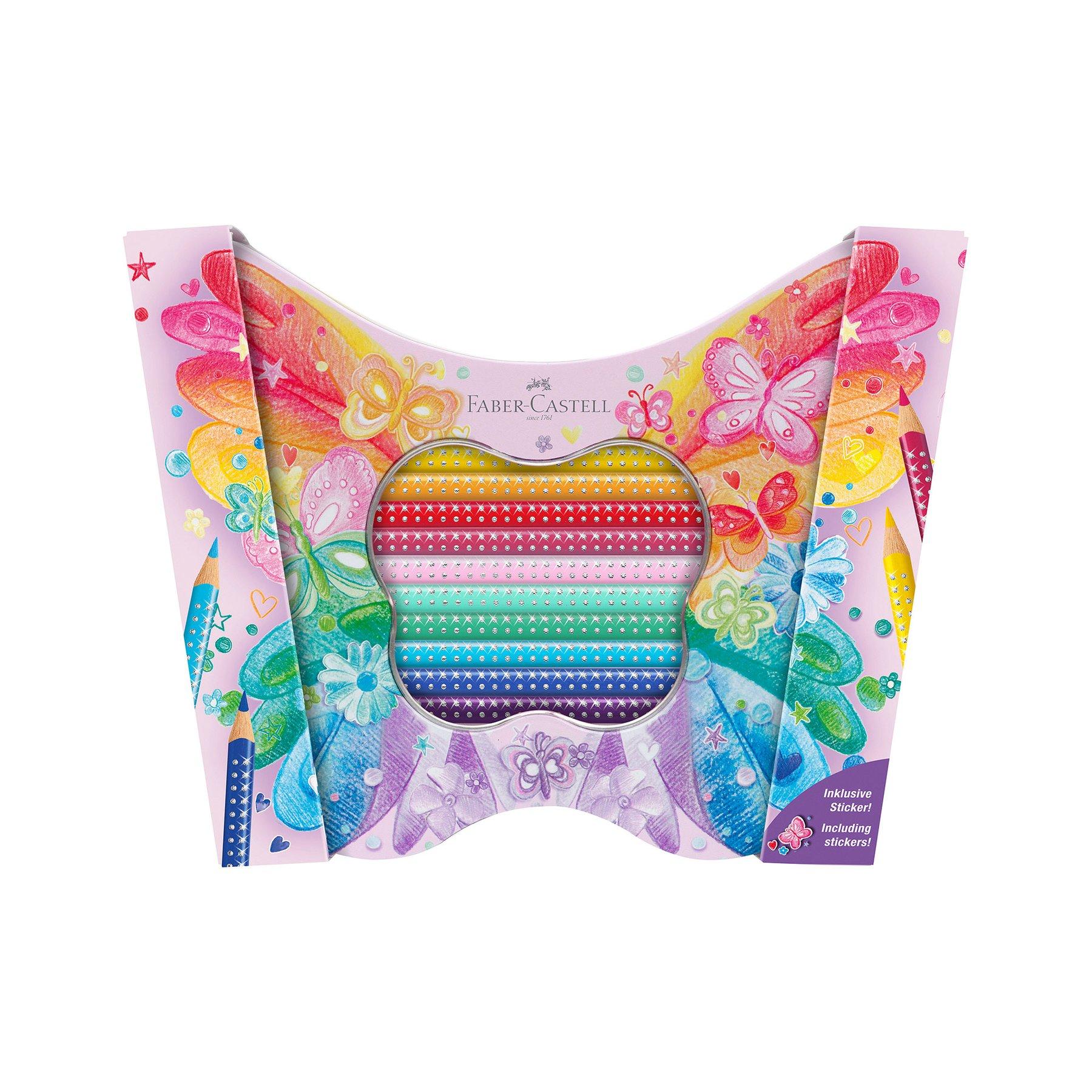 Faber-Castell Цветни моливи Sparkle, кутия - пеперуда, 20 цвята | JAR Computers Faber-Castell Цветни моливи Sparkle, кутия - пеперуда, 20 цвята