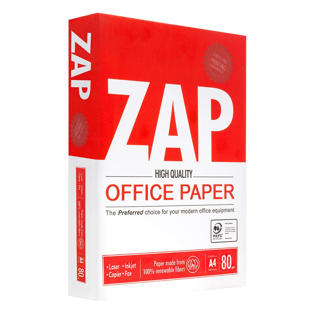 Хартия Zap A4 80гр 500 листа | JAR Computers Хартия Zap A4 80гр 500 листа