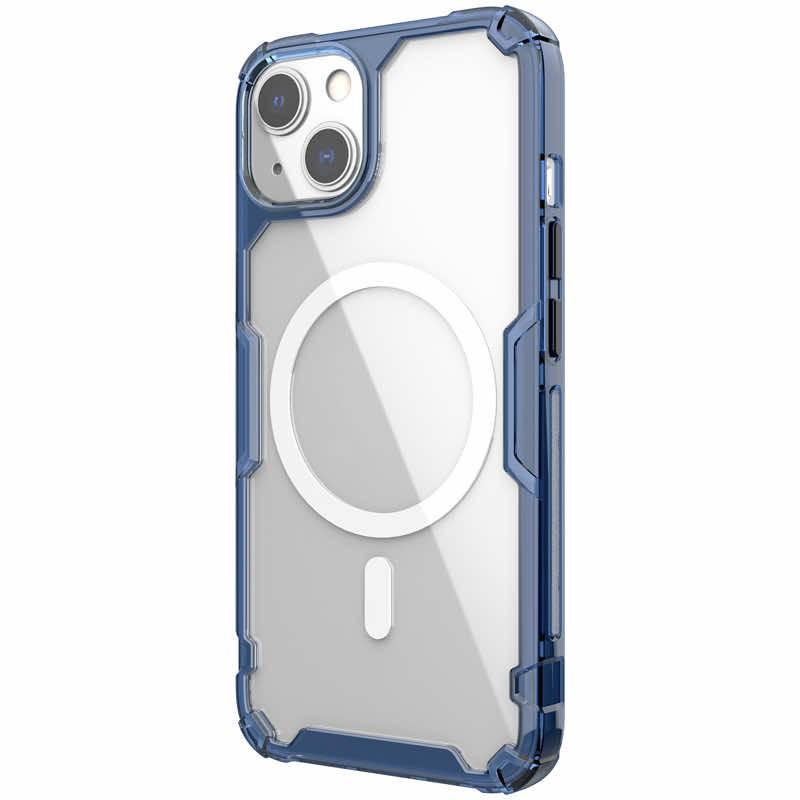 Хибриден удароустойчив кейс с MagSafe за iPhone 13 - Nillkin Nature TPU Pro Magnetic Case (син) | JAR Computers Хибриден удароустойчив кейс с MagSafe за iPhone 13 - Nillkin Nature TPU Pro Magnetic Case (син)