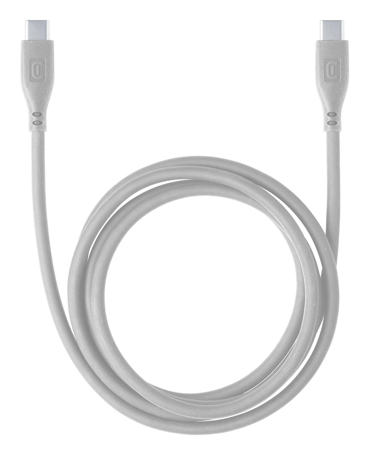 Кабел данни Soft USB-C към USB-C 1.2 м, Сив