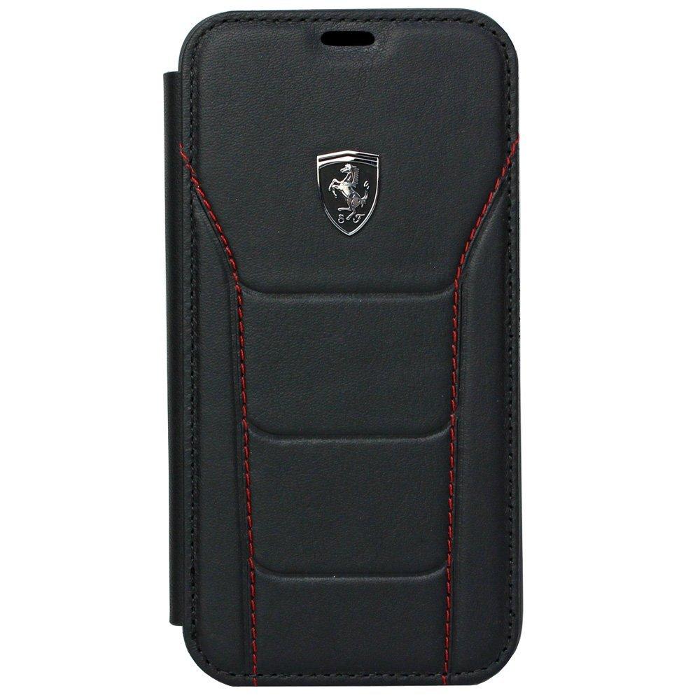 Кожен калъф (естествена кожа), тип портфейл за iPhone XS, iPhone X - Ferrari Heritage 488 Genuine Leather Booktype Case (черен) | JAR Computers Кожен калъф (естествена кожа), тип портфейл за iPhone XS, iPhone X - Ferrari Heritage 488 Genuine Leather Booktype Case (черен)