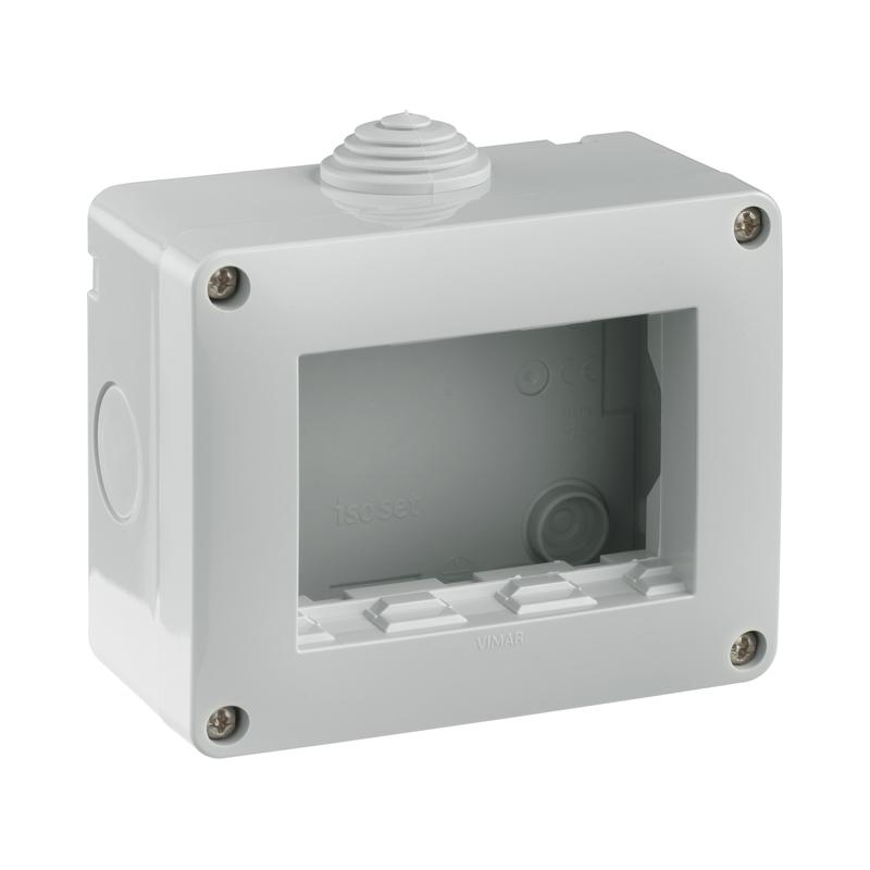 Кутия за открит монтаж 3M IP40 Сив - VIMAR Neve Up 09803 | JAR Computers Кутия за открит монтаж 3M IP40 Сив - VIMAR Neve Up 09803