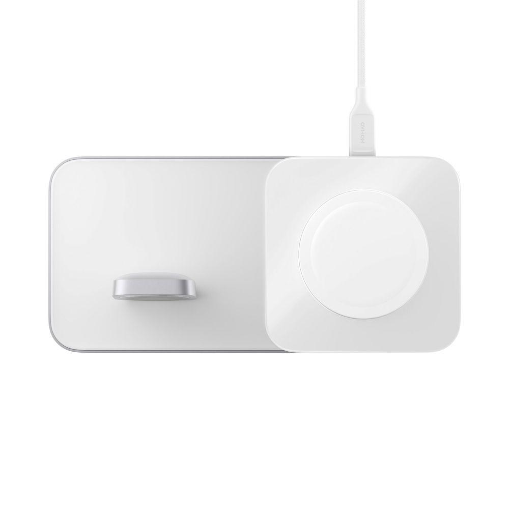 Поставка (пад) за безжично зареждане за iPhone с Magsafe и Apple Watch - Nomad Base One Max MagSafe Qi Charger 15W (сребрист) | JAR Computers Поставка (пад) за безжично зареждане за iPhone с Magsafe и Apple Watch - Nomad Base One Max MagSafe Qi Charger 15W (сребрист)