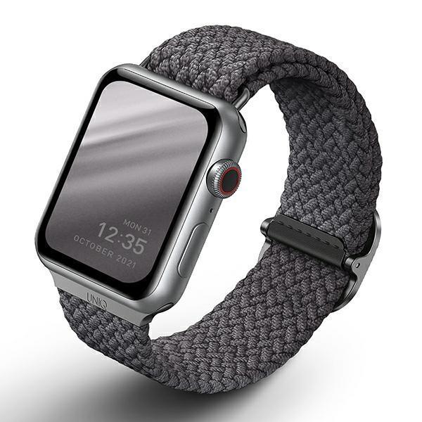Текстилна каишка за Apple Watch 42мм, 44мм, 45мм, 46мм, Ultra, Ultra 2 49мм - Uniq Aspen Adjustable Braided Band (тъмносив) | JAR Computers Текстилна каишка за Apple Watch 42мм, 44мм, 45мм, 46мм, Ultra, Ultra 2 49мм - Uniq Aspen Adjustable Braided Band (тъмносив)