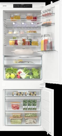 Вграден хладилник с фризер Gorenje NRKI619D61WFE , 377 l, D , No Frost , Бял , Да