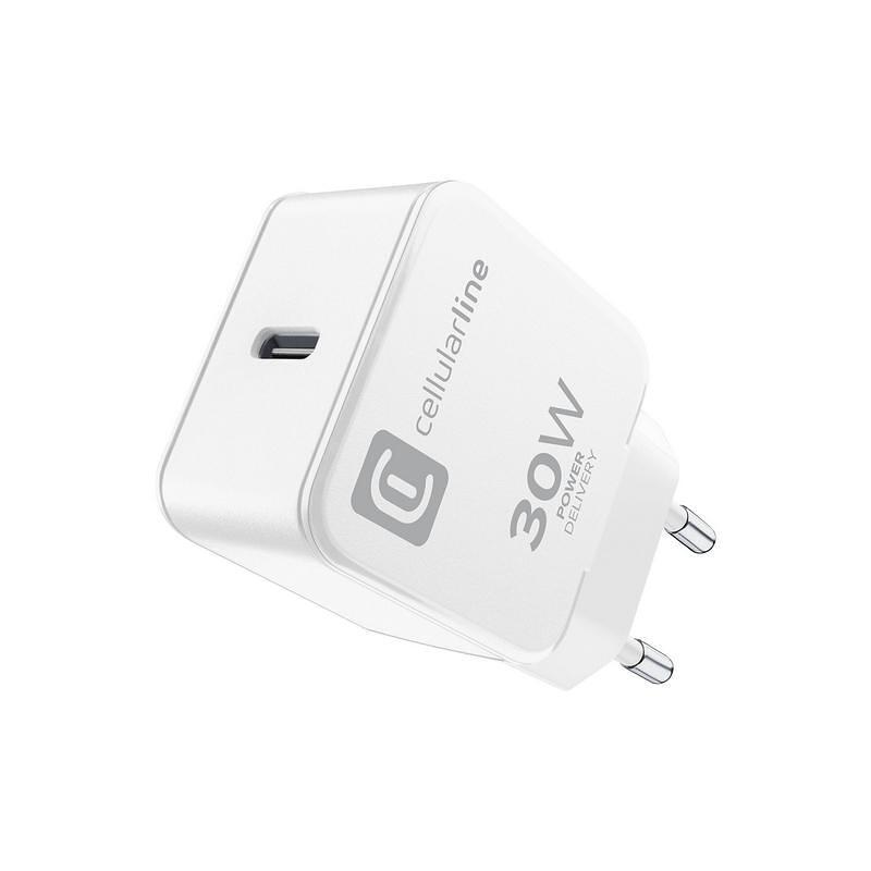 Зарядно устройство Cellularline PD 220V The one USB-C 30W | JAR Computers Зарядно устройство Cellularline PD 220V The one USB-C 30W