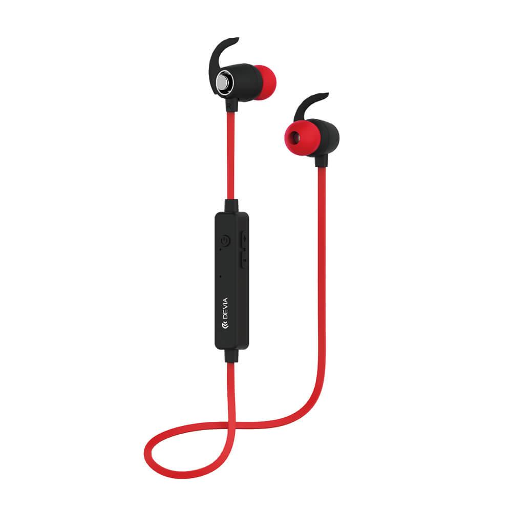 Безжични спортни блутут слушалки за мобилни устройства - Devia Roshe Sport Bluetooth 4.1 Headset (червен) | JAR Computers Безжични спортни блутут слушалки за мобилни устройства - Devia Roshe Sport Bluetooth 4.1 Headset (червен)
