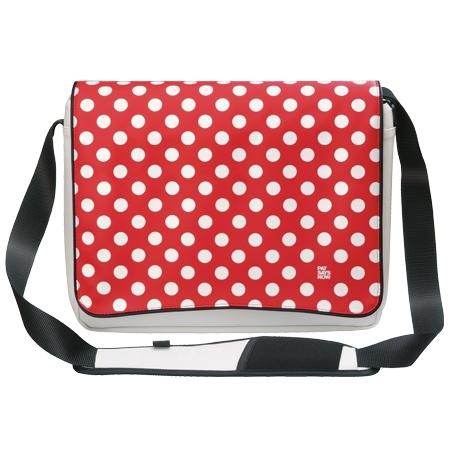 Чанта с презрамка за преносими компютри до 13.4 инча - Pat Says Now Carrier Red Polka Dot | JAR Computers Чанта с презрамка за преносими компютри до 13.4 инча - Pat Says Now Carrier Red Polka Dot