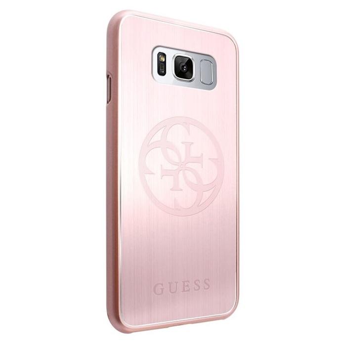 Дизайнерски алуминиев кейс за Samsung Galaxy S8 Plus - Guess Korry Aluminium Plate Case (розов) | JAR Computers Дизайнерски алуминиев кейс за Samsung Galaxy S8 Plus - Guess Korry Aluminium Plate Case (розов)