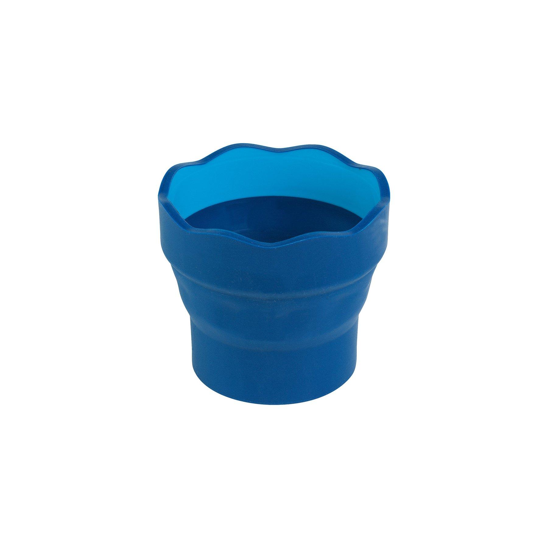 Faber-Castell Чаша за рисуване Clic&Go, сгъваема, синя | JAR Computers Faber-Castell Чаша за рисуване Clic&Go, сгъваема, синя