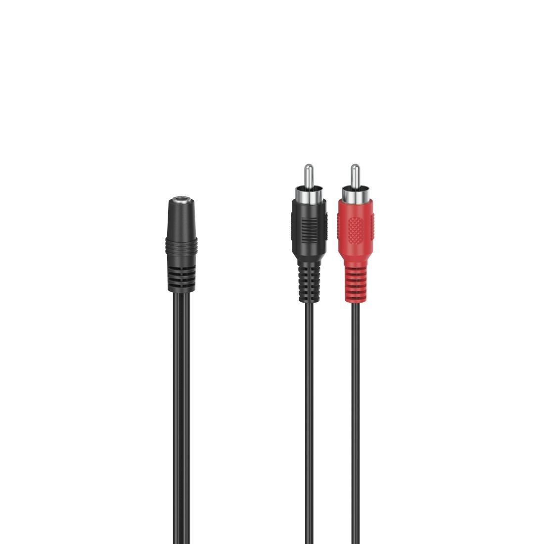 Hama 00205186 аудио кабел 0,1 м 2 x RCA 3.5mm Черен, Червен | JAR Computers Hama 00205186 аудио кабел 0,1 м 2 x RCA 3.5mm Черен, Червен