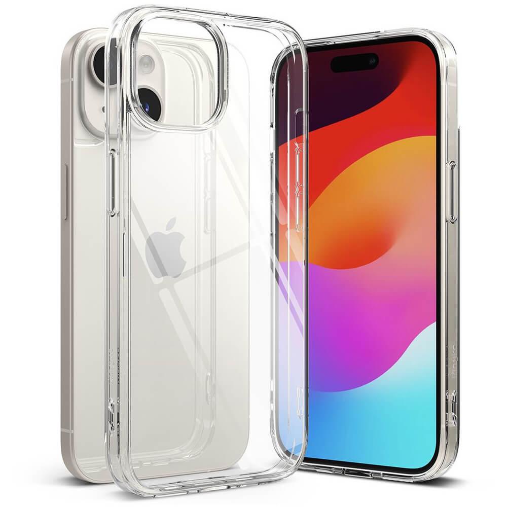 Хибриден удароустойчив кейс за iPhone 15 Plus - Ringke Fusion Crystal Case (прозрачен) | JAR Computers Хибриден удароустойчив кейс за iPhone 15 Plus - Ringke Fusion Crystal Case (прозрачен)
