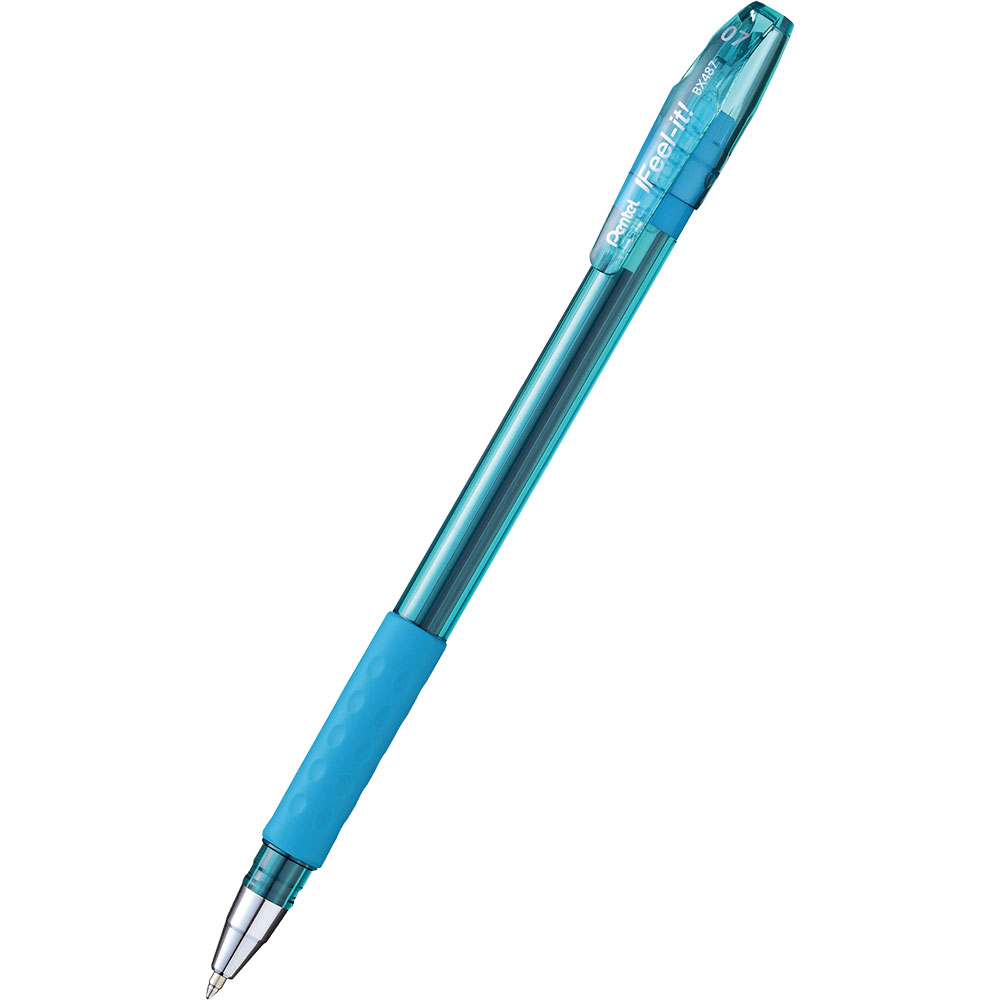 Химикалка Pentel BX487 Feel-It  св.синя