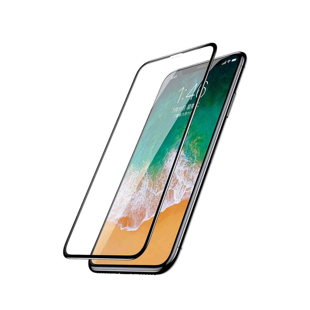 Калено стъклено защитно покритие за целия дисплей на iPhone 11 Pro, iPhone XS, iPhone X (прозрачен-черен) - Baseus All-screen Arc-surface Tempered Glass (SGAPIPHX-HEB01) | JAR Computers Калено стъклено защитно покритие за целия дисплей на iPhone 11 Pro, iPhone XS, iPhone X (прозрачен-черен) - Baseus All-screen Arc-surface Tempered Glass (SGAPIPHX-HEB01)