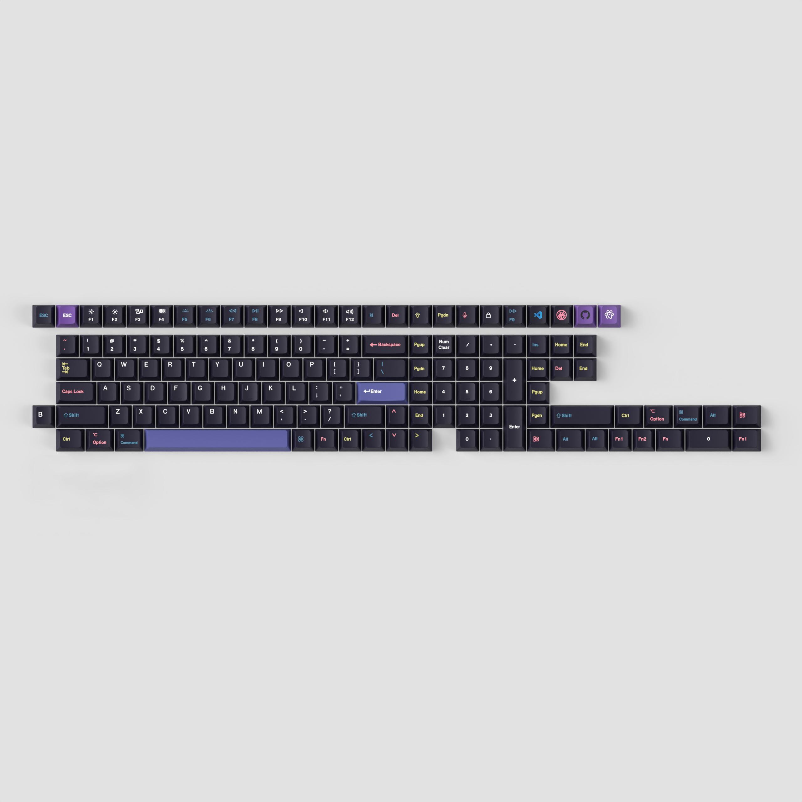 Капачки за механична клавиатура Keychron Cherry Profile Dye-Sub PBT Full Set Keycap Set - Cyber Developer | JAR Computers Капачки за механична клавиатура Keychron Cherry Profile Dye-Sub PBT Full Set Keycap Set - Cyber Developer
